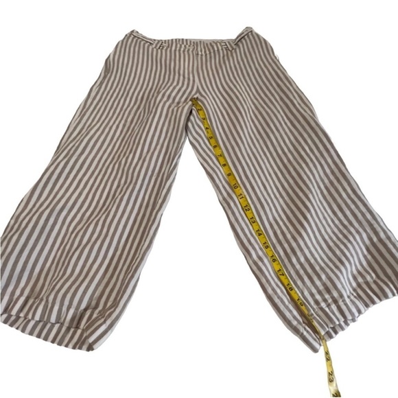 J. Jill Linen Blend High Rise Wide Leg
Cropped Pants 10 Striped Beachy Coastal - Picture 12 of 13